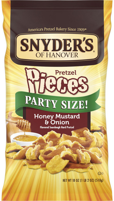 스나이더스 프레첼 피스 파티 사이즈 허니 머스터드 & 어니언, 1개, 510g
