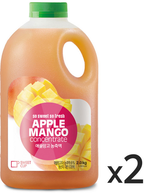 스위트컵 애플망고 농축액, 2개, 2kg