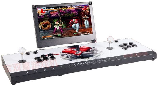 가정용 오락실 게임기 오락기 레트로 게임기 40S 55S 파이널 끝판왕 미니 분리형, 14인치 조명 버튼유선 핸들, 120GB, 독립형 표준