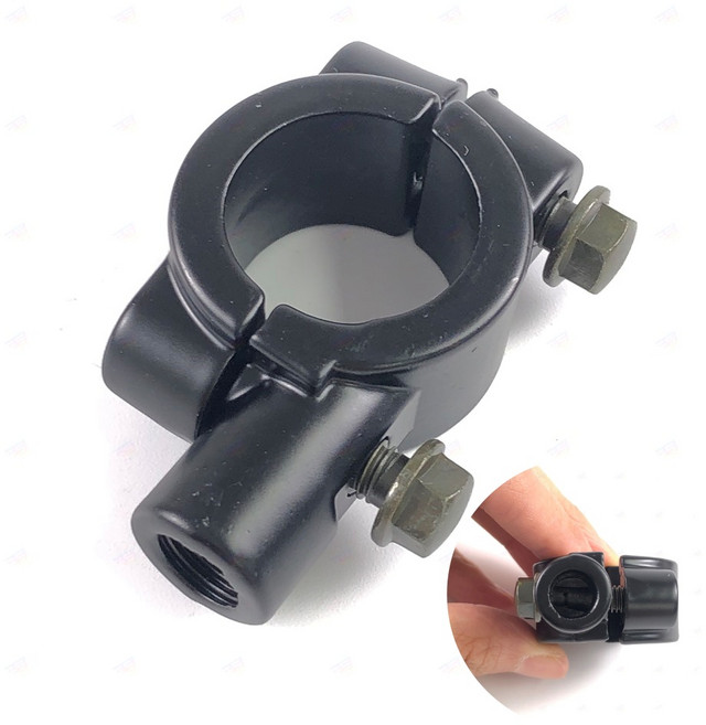 오투바이 핸들바 미러 마운트 홀더 백미러 반사경 클램프, M10블랙, 1개