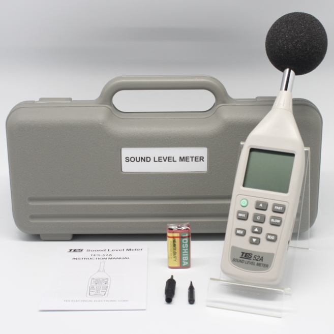 소음계(26dB 부터 130dB 까지) TES-52A, 1개