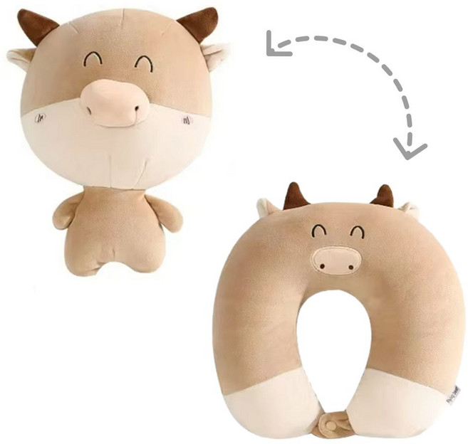 애니멀 동물 변신 목베개 2in1 비즈 목쿠션 기내용 여행 휴대용 차량용 캠핑
