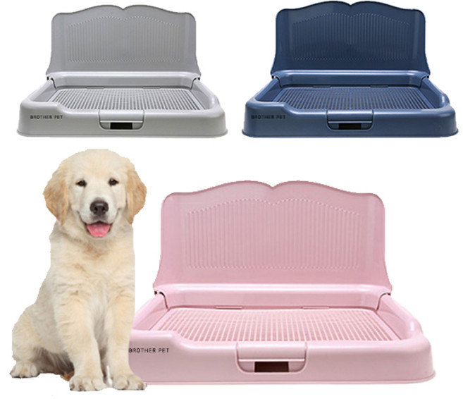 브라더펫 강아지 수컷용 배변판 화장실 튀지않는 벽판 벽가림 벽배변판 강아지배변판 강아지화장실, 핑크핑크, 1개