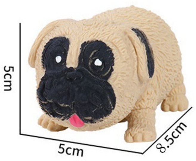 舒壓玩具 捏捏樂 變形哈巴狗, 1個, 舒壓變形哈巴狗