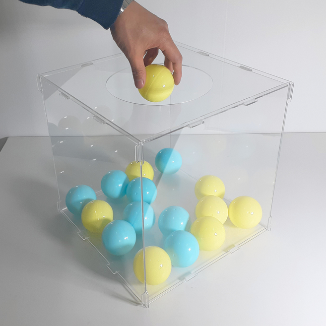 피앤씨 아크릴 응모함 280x280x280, 1개, 투명