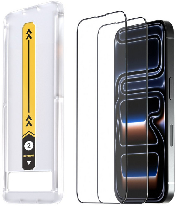 제트스킨 쉽게 붙이는 9H 강화유리 액정보호필름 2매 + 가이드툴, 1세트