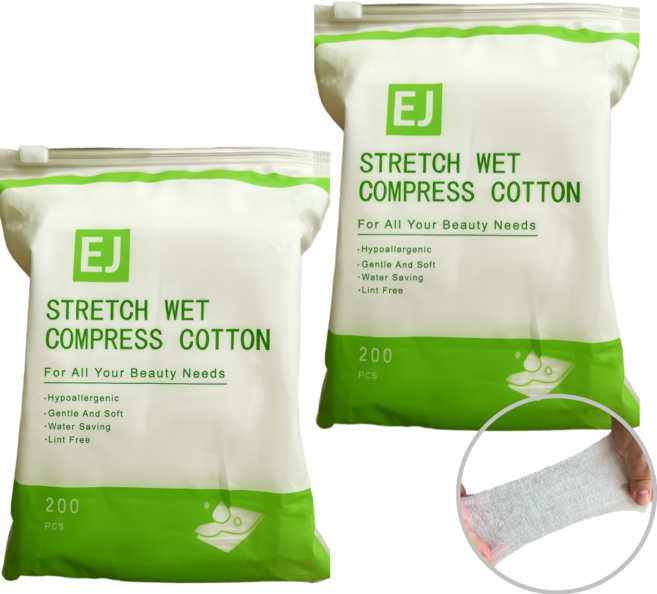 이제이타임 늘어나는 거즈 화장솜 200+200, 2개, 400매입