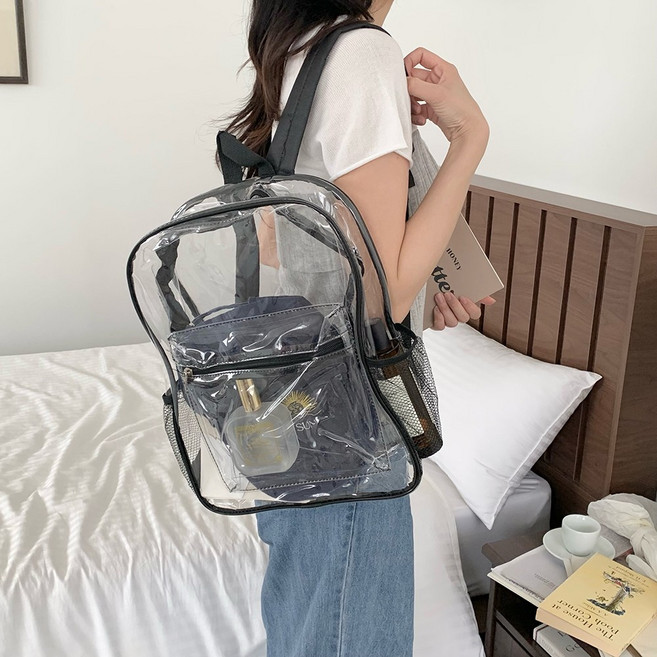 여성 워터밤 클리어 수영 백팩 여름 방수 짐색 PVC 비치백 물놀이 크로스백 숄더백 흠뻑쇼 워터파크 수영장 나일론 드라이백 보부상 휴양지 가방