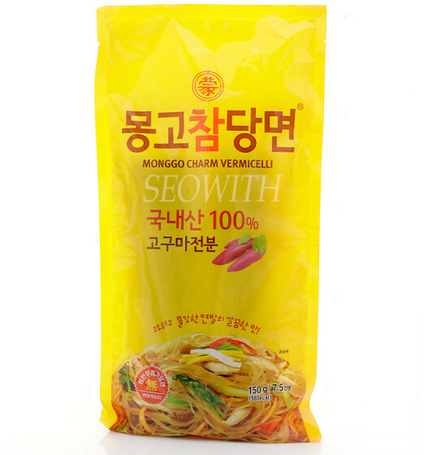 마산몽고 몽고 참당면 국내산 고구마전분 100% /명반무첨가당면, 5개, 150g