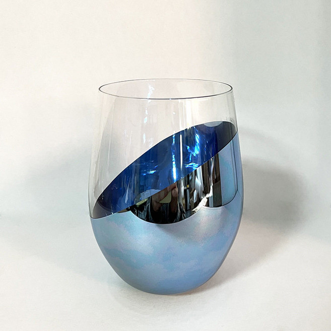 와인잔 샴페인 플루트 모던 스템리스 유리잔 4개 세트, 1개