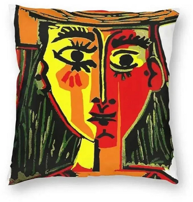 파블로 피카소 쿠션 커버 자동차 폴리에스테르 베개 단일 아트, A. 40X40CM, 크기: 1. 40X40CM / 색상: D. 5, 1개