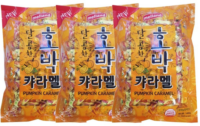 국제제과 멜랜드 호박카라멜, 400g, 3개