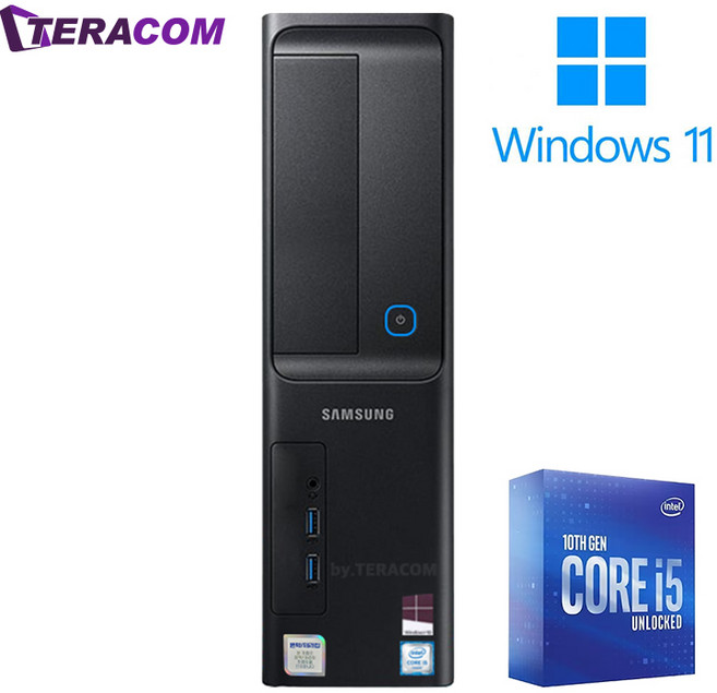 삼성 컴퓨터 본체 데스크탑 윈도우11 가정 사무 포토샵 주식용 게임용, 10세대 i5-10400, WIN11 Pro, 240GB, 16GB, 블랙