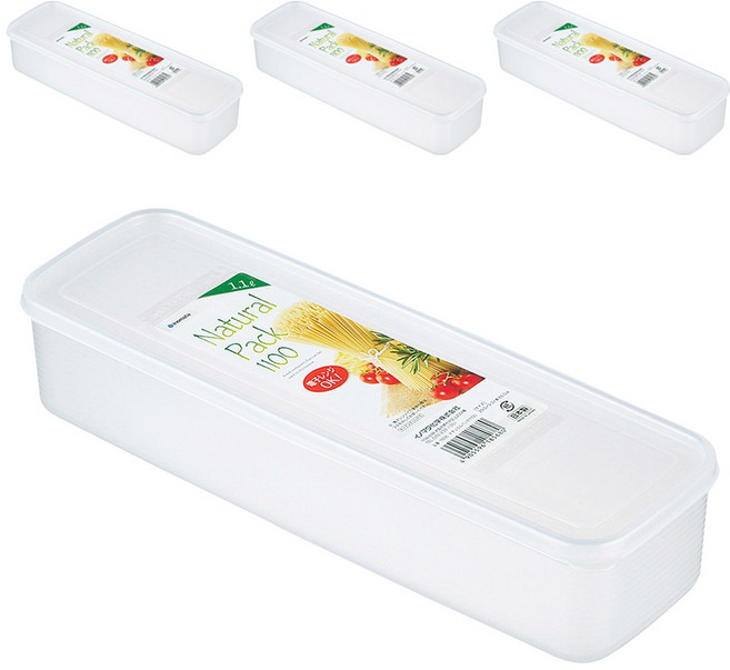 이노마타 파스타용 밀폐 보관용기, 4개, 1.1L