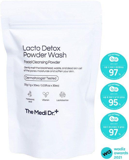 더메디닥터 유산균 효소 블랙헤드제거 클렌징 락토디톡파우더워시 1팩 30g(1g*30ea), 2개, 30g