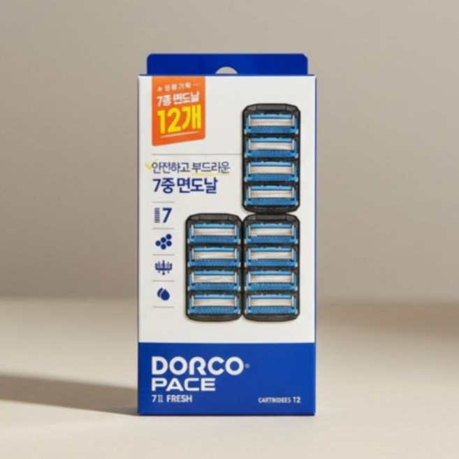 도루코 PACE7II FRESH 면도날 12입, 1, 12