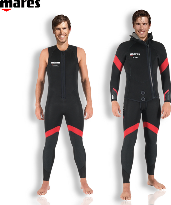 마레스 스킨스쿠버 다이빙 스노쿨링 듀얼 투피스 5mm 슈트 바다수영복