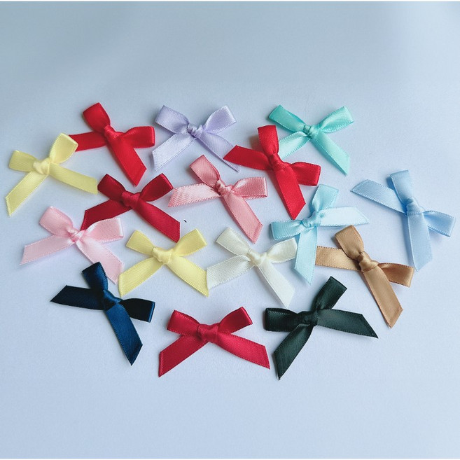 올리브파티 선물 포장 장식 공단 4cm 완성 리본 완제품, 30개, 블랙