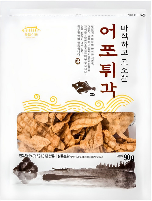 동일식품 본사 어포튀각 빠삭이 꾸이꾸이, 90g, 4개