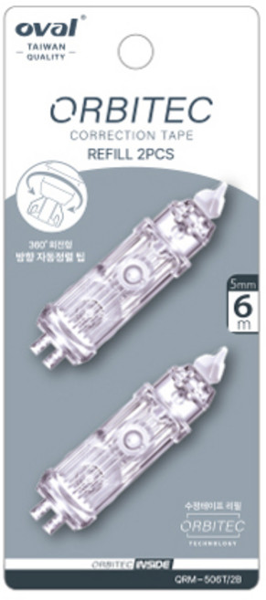 [오발]수정테이프리필(2개입QRM-506), 단품, 단품