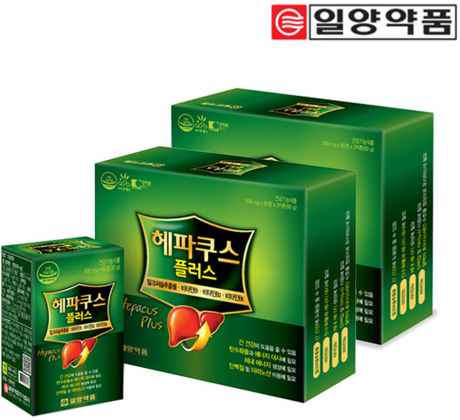 헤파쿠스 플러스 500mg x 120정 밀크씨슬추출물 비타민B1 B2 B6 홍국분말 타우린 4개월분, 120회분, 1개