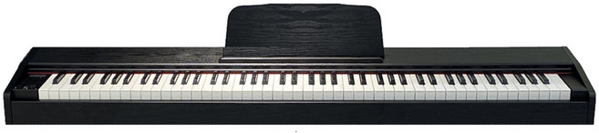 木紋數位鋼琴 全尺寸鍵盤 多種音色選擇 輕巧便攜設計 附耳機插孔, 黑色, 1箱, DP-1200