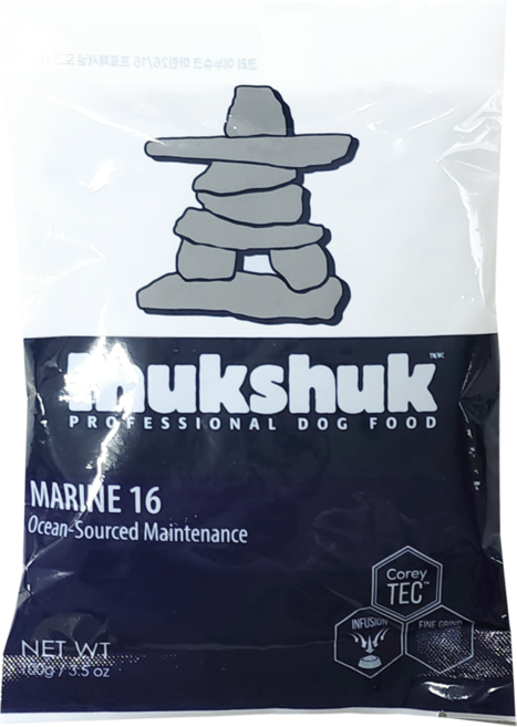 이누슈크 마린 스몰바이트 26/16 저알러지 전연령 눈물사료, 1개, 100g, 연어