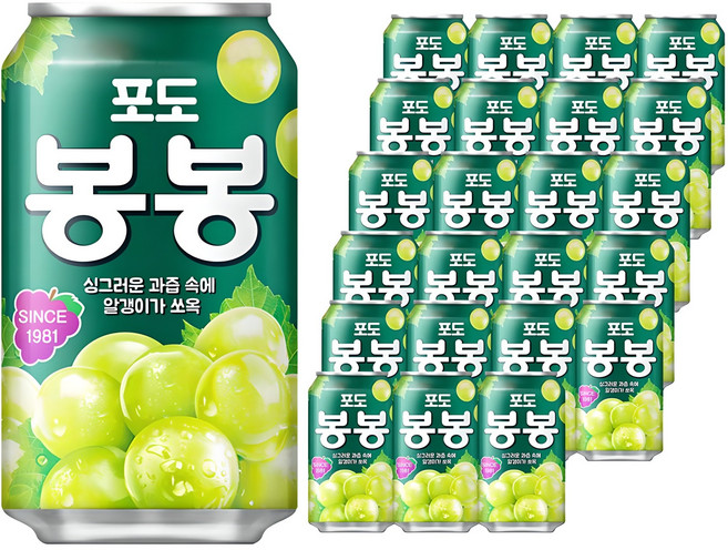 해태htb 포도봉봉, 340ml, 24개