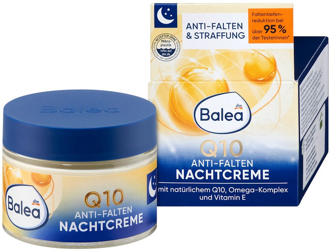 Balea 발레아 Q10 안티에이징 나이트 크림, 1개, 50ml