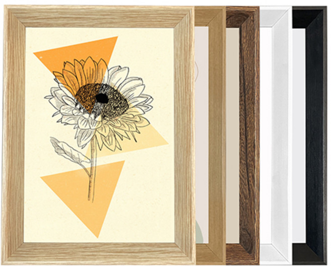 두진액자 삼각엣지 액자 사진 그림 포스터 액자, 화이트