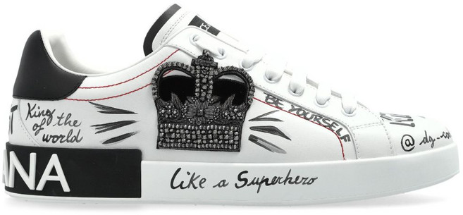 돌체앤가바나 로고 패치 스니커즈