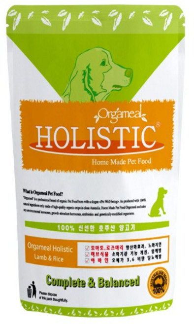 올가밀 홀리스틱 애견 사료 램&라이스 2.7kg, 상세페이지참조, 1개