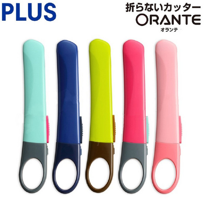 PLUS普樂士 ORANTE 美工刀 安全鎖定 舒適握感 適用於辦公、美術創作, 1個, 35-240 深藍ORANTE美工刀