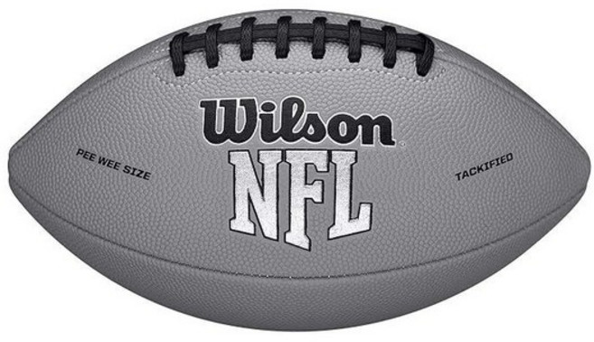 Wilson NFL MVP 공식 미식축구공 - 그레이 버전 공식(만 14세 이상용), Wilson NFL MVP 풋볼, PeeWee Size (Ages 6-9)_회색