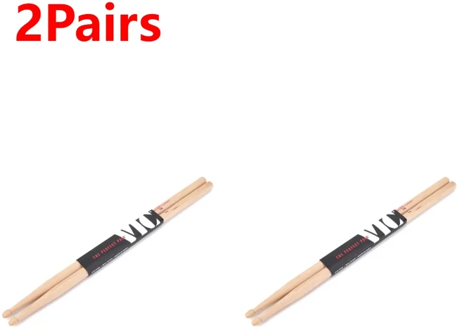 드럼스틱 2-10pcs 드럼 스틱 5A/7A 일관 무게 피치 말렛 어쿠스틱/전자 드럼용 American Hickory Natural, [01] 5A  4pcs