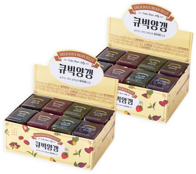 화과방 큐빅양갱 (40gx24개입) +쇼핑백, 2개, 960g