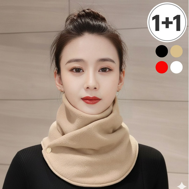 [브엘로] 따뜻한 기모 플리스 숄 넥워머 데일리 겨울 방한 보온 머플러 목폴라 목도리 여성