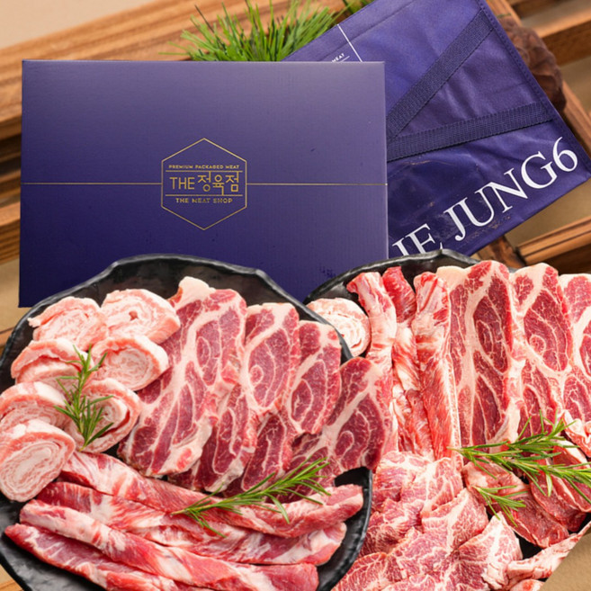 [명절선물세트] 돼지고기 선물세트 구이용 1kg 1.25kg 이베리코 베요타 선물 세트 목살 갈비살 치마살 눈꽃살 스페인산 선물용, 01. 이베리코 선물세트 1kg