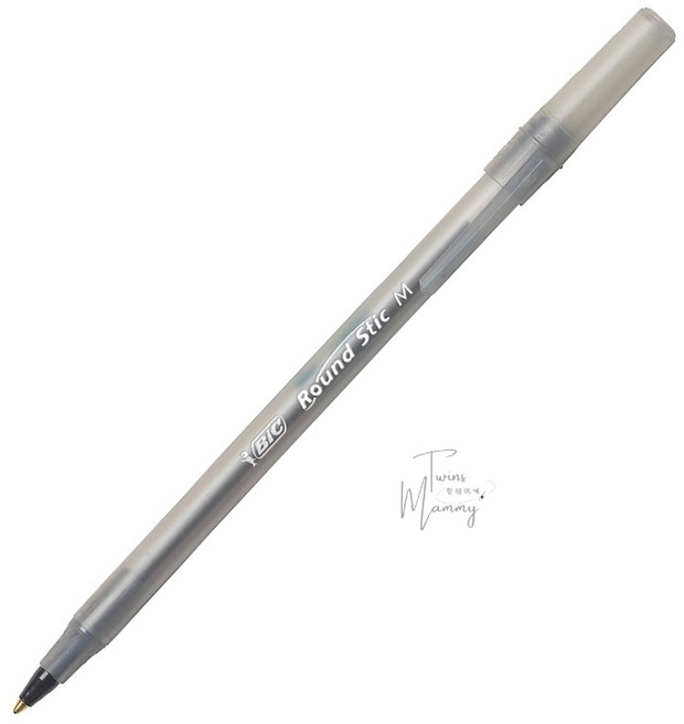 BIC Round Stic 原子筆 1.0mm, 黑色, 1個