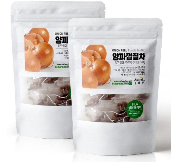 늘해찬 볶은 국산 양파껍질차 티백 전통차 허브차 삼각티백 대용량, 2000개, 50개입, 800mg, 1g