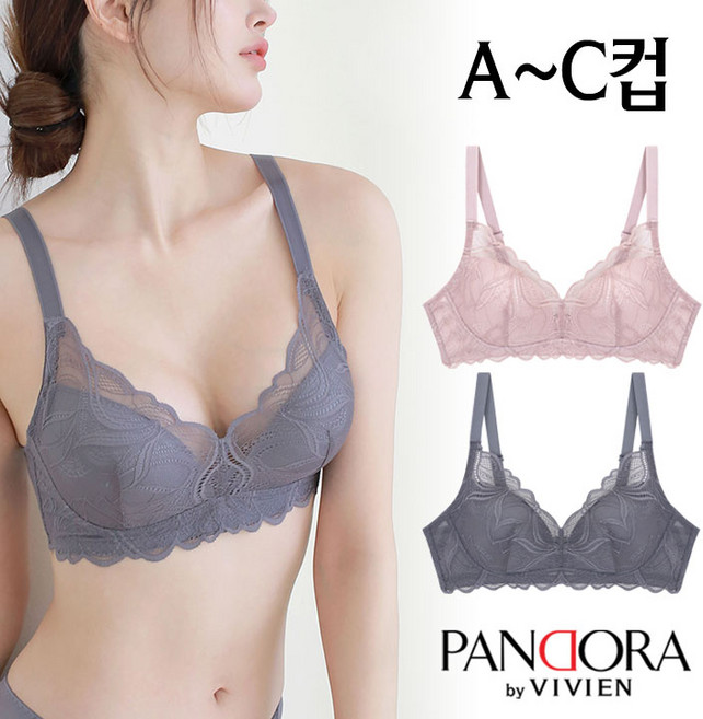[판도라by비비안]A~C컵 노와이어 레이스 몰드브라1종(PBR7168)