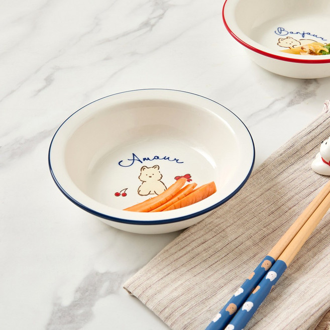 모던하우스 봉쥬르두부 찬기 D15 블루 CA3326043, 1개