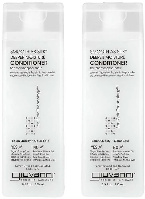 지오바니 스무스 에즈 실크 디퍼 모이스처 컨디셔너, 250ml, 2개 - 쿠팡