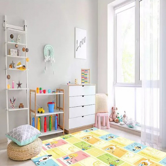 뽀로로 고급 발코니 매트 130X200cmX1.0T 보온성 냉습기 차단 쿠션 다용도 매트, 뽀로로 카툰잡