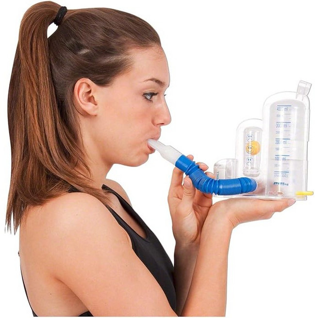 미등록 레벤톤 수동식기능회복용기구 스파이로 볼 - 흡기 훈련기 호흡 인스피로미터 폐활량 운동기구 측정기, 1개