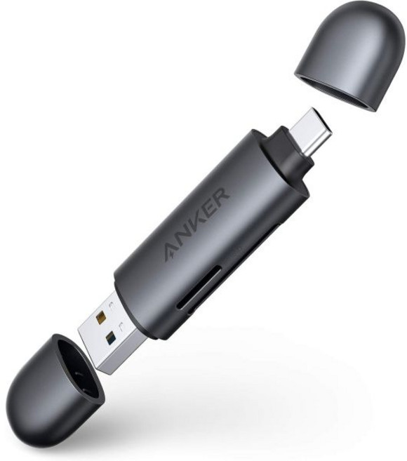 Anker 앵커 USB-C 및 USB 30 SD 카드 리더기 PowerExpand+ 2-in-1 메모리 이중 커넥터 포함 SDXC SDHC MicroSD MMC RS-MMC M