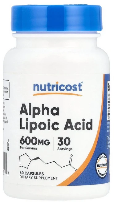뉴트리코스트 Nutricost 알파리포산 캡슐 60정캡슐 1정당 300mg125288원산지:기타, 1개 - 쿠팡