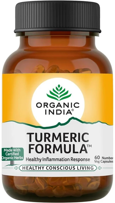 ORGANIC INDIA 오가닉 인디아 터메릭 포뮬라-60캡슐 2개, 1개, 60정 - 쿠팡