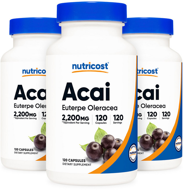 뉴트리코스트 아사이 2200mg 120캡슐, 120정, 3개