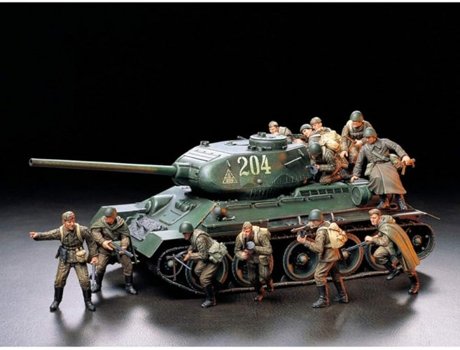 타미야(TAMIYA) 1/35 밀리터리 미니어처 시리즈 NO.207 소비에트 육군 보병 진격 세트 플라모델 35207